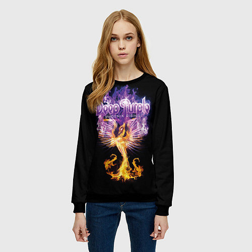 Женский свитшот Deep Purple: Phoenix Rising / 3D-Черный – фото 3