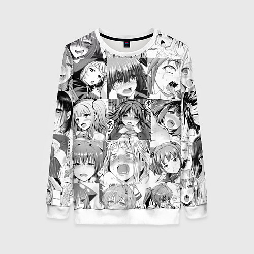 Женский свитшот Японская анимация компиляция / 3D-Белый – фото 1