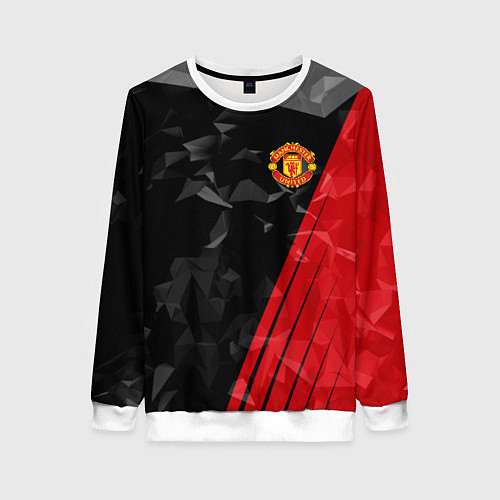 Женский свитшот FC Manchester United: Abstract / 3D-Белый – фото 1