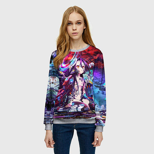 Женский свитшот No Game No Life Zero / 3D-Меланж – фото 3