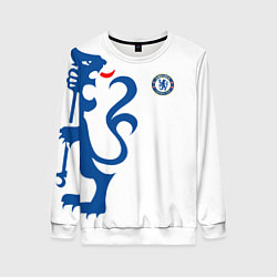 Свитшот женский FC Chelsea: White Lion, цвет: 3D-белый