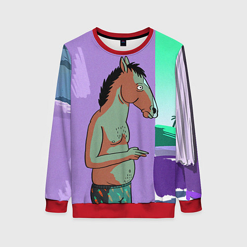 Женский свитшот BoJack / 3D-Красный – фото 1