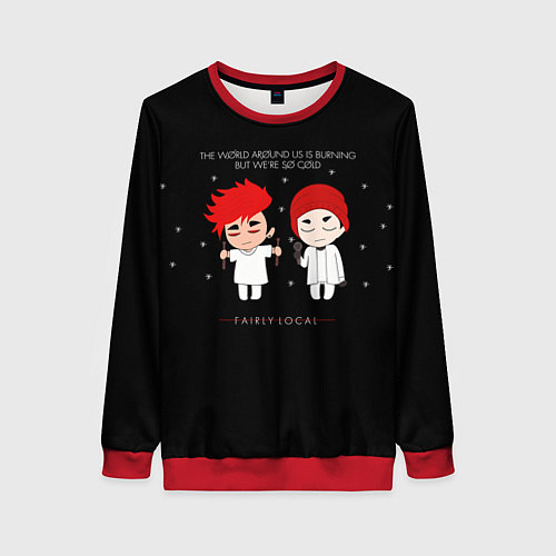 Женский свитшот 21 Pilots: Fairly Local / 3D-Красный – фото 1