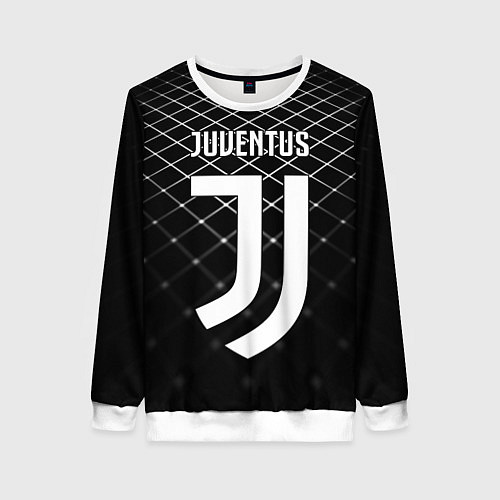 Женский свитшот FC Juventus: Black Lines / 3D-Белый – фото 1