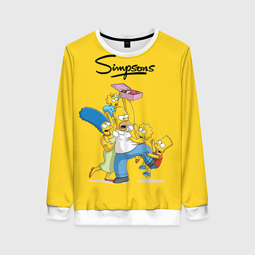 Женский свитшот Simpsons Family / 3D-Белый – фото 1