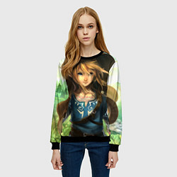 Свитшот женский Girl of Link, цвет: 3D-черный — фото 2