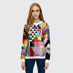 Свитшот женский RGB Geometry, цвет: 3D-белый — фото 2