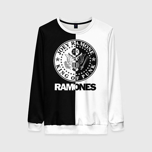 Женский свитшот Ramones B&W / 3D-Белый – фото 1