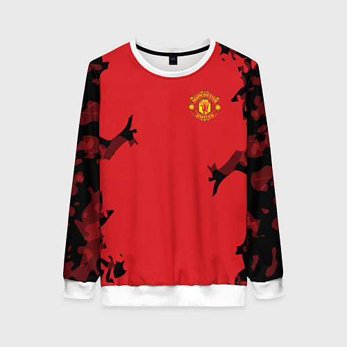 Женский свитшот FC Manchester United: Red Original / 3D-Белый – фото 1