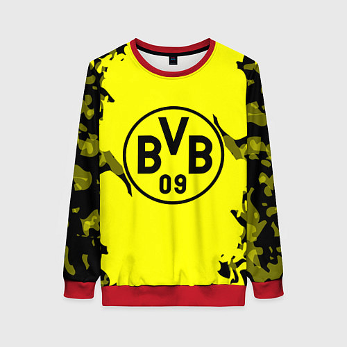 Женский свитшот FC Borussia Dortmund: Yellow & Black / 3D-Красный – фото 1