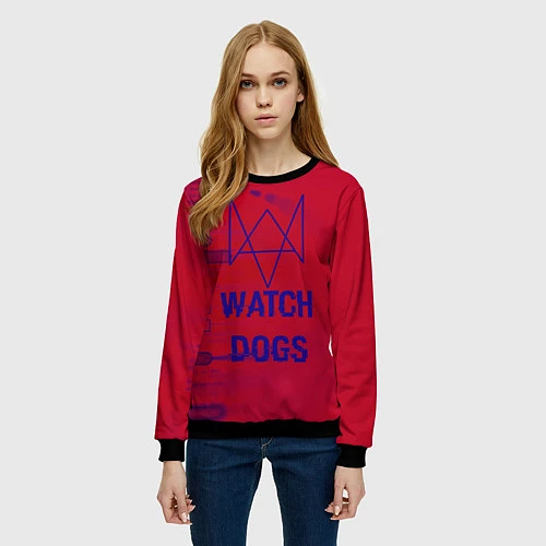 Женский свитшот Watch Dogs: Hacker Collection / 3D-Черный – фото 3