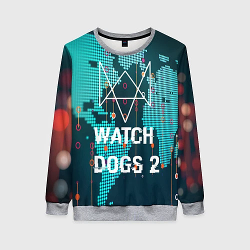 Женский свитшот Watch Dogs 2: Network Hack / 3D-Меланж – фото 1