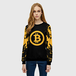 Свитшот женский Bitcoin Master, цвет: 3D-черный — фото 2