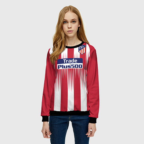 Женский свитшот FC Atletico Madrid: Griezmann Home 18/19 / 3D-Черный – фото 3