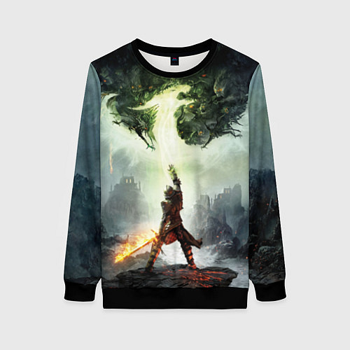 Женский свитшот Dragon Age: Inquisition / 3D-Черный – фото 1