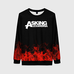 Свитшот женский Asking Alexandria: Flame, цвет: 3D-черный