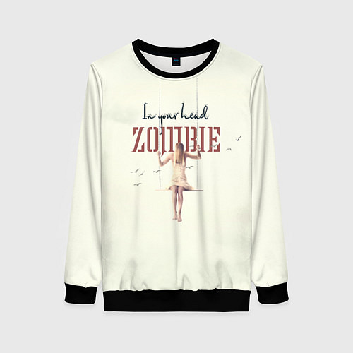Женский свитшот In youe head Zombie / 3D-Черный – фото 1