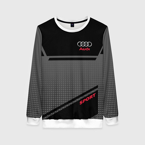 Женский свитшот Audi: Crey & Black / 3D-Белый – фото 1