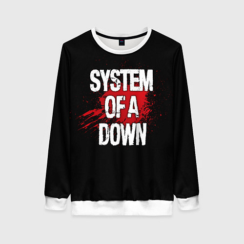 Женский свитшот System of a Down Blood / 3D-Белый – фото 1