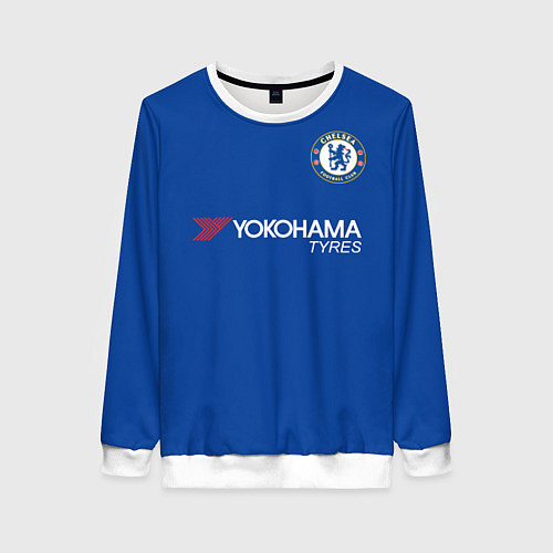 Женский свитшот ФК Челси: Дидье Дрогба 18 / 3D-Белый – фото 1