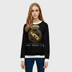 Свитшот женский FC Real Madrid: Gold Edition, цвет: 3D-белый — фото 2