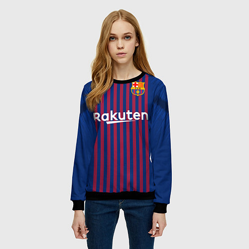 Женский свитшот FC Barcelona: Coutinho Home 18/19 / 3D-Черный – фото 3