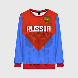 Женский свитшот Russia Red & Blue