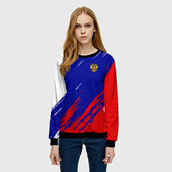 Свитшот женский RUSSIA SPORT, цвет: 3D-черный — фото 2