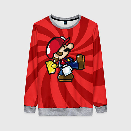 Женский свитшот Super Mario: Red Illusion / 3D-Меланж – фото 1
