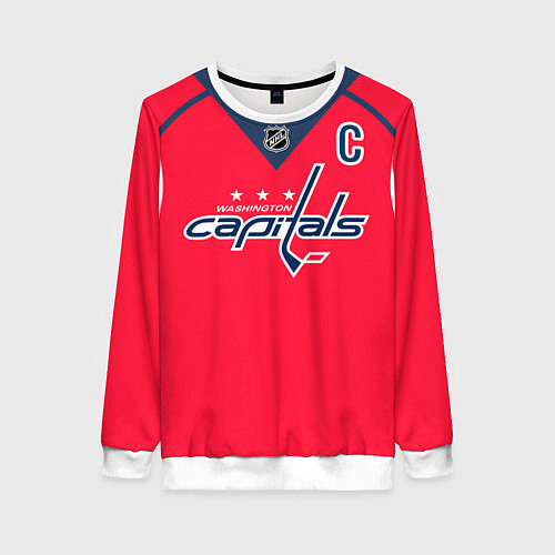 Женский свитшот Washington Capitals: Ovechkin Red / 3D-Белый – фото 1