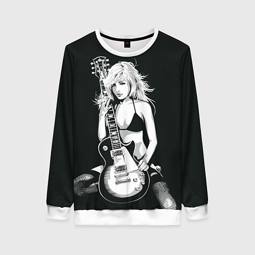 Женский свитшот Рокерская душа / 3D-Белый – фото 1