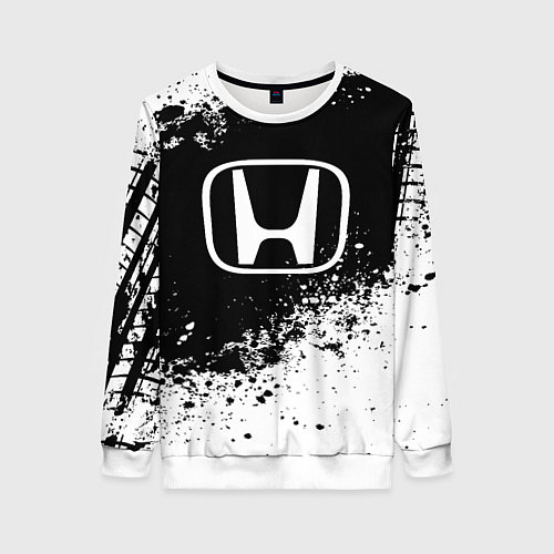 Женский свитшот Honda: Black Spray / 3D-Белый – фото 1