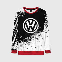 Свитшот женский Volkswagen: Black Spray, цвет: 3D-красный
