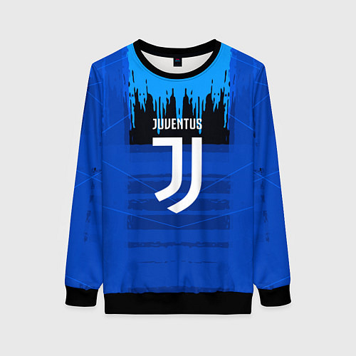 Женский свитшот FC Juventus: Blue Abstract / 3D-Черный – фото 1