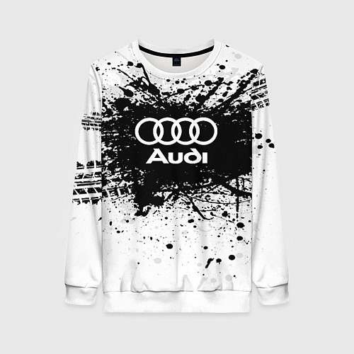 Женский свитшот Audi: Black Spray / 3D-Белый – фото 1