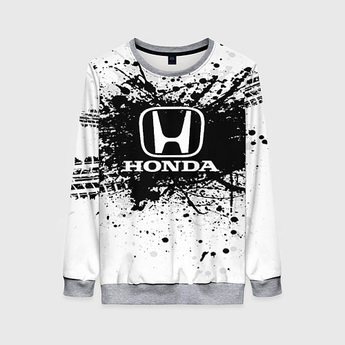 Женский свитшот Honda: Black Spray / 3D-Меланж – фото 1