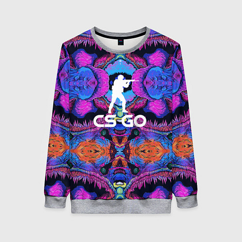 Женский свитшот CS:GO Violet Hyper Beast / 3D-Меланж – фото 1