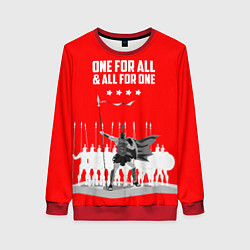 Свитшот женский One for all & all for one, цвет: 3D-красный