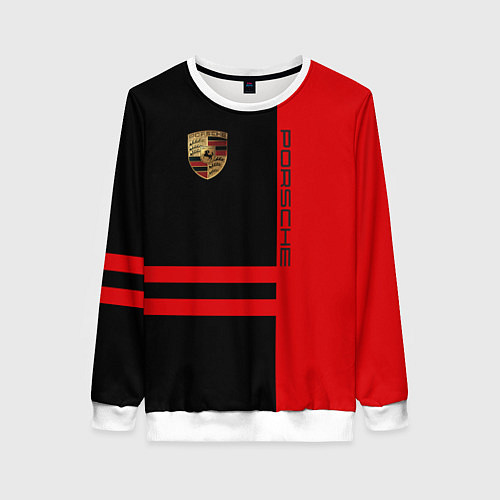 Женский свитшот Porsche: Red Sport / 3D-Белый – фото 1