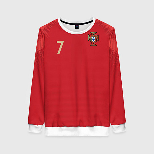 Женский свитшот Роналду ЧМ-2018 / 3D-Белый – фото 1