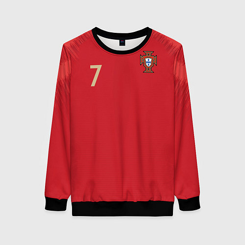 Женский свитшот Роналду ЧМ-2018 / 3D-Черный – фото 1