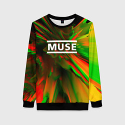 Свитшот женский Muse: Colour Abstract, цвет: 3D-черный