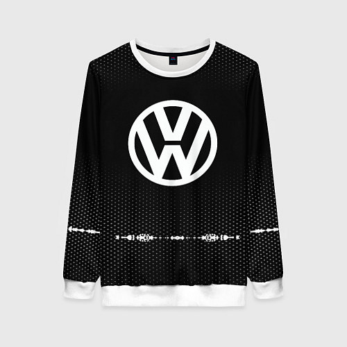 Женский свитшот Volkswagen: Black Abstract / 3D-Белый – фото 1