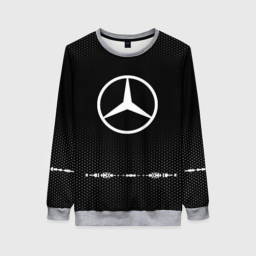 Женский свитшот Mercedes: Black Abstract / 3D-Меланж – фото 1