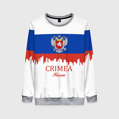 Женский свитшот Crimea, Russia / 3D-Меланж – фото 1