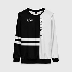 Свитшот женский Infiniti: B&W Lines, цвет: 3D-черный
