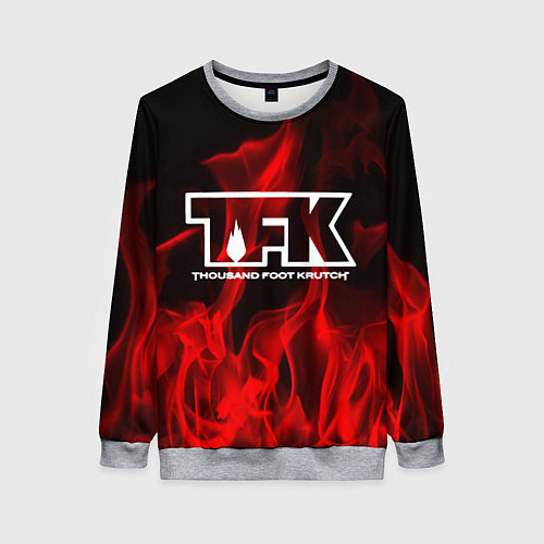 Женский свитшот Thousand Foot Krutch: Red Flame / 3D-Меланж – фото 1