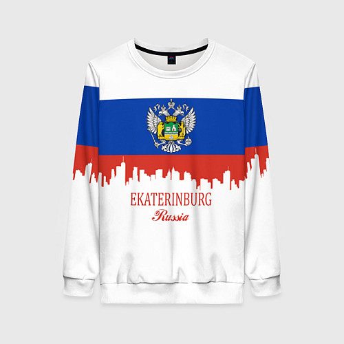 Женский свитшот Ekaterinburg: Russia / 3D-Белый – фото 1