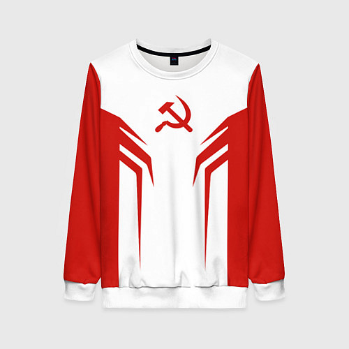 Женский свитшот СССР воин / 3D-Белый – фото 1