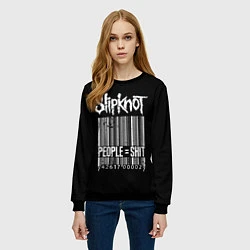 Свитшот женский Slipknot: People Shit, цвет: 3D-черный — фото 2